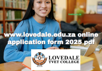 www.lovedale.edu.za online application form 2025 pdf