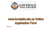 www.lovedale.edu.za Online Application Form