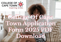 College Of Cape Town Application Form 2025 PDF Download