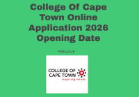 College Of Cape Town Online Application 2026 Opening Date