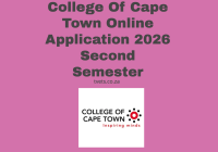 College Of Cape Town Online Application 2026 Second Semester
