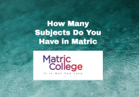 How Many Subjects Do You Have in Matric