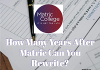 How Many Years After Matric Can You Rewrite?