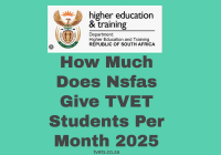 How Much Does Nsfas Give TVET Students Per Month 2025