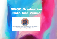 SWGC Graduation Date And Venue