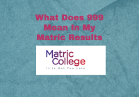 What Does 999 Mean In My Matric Results