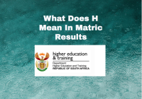 What Does H Mean In Matric Results