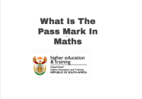 What Is The Pass Mark In Maths