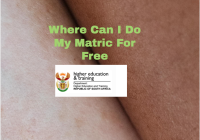 Where Can I Do My Matric For Free