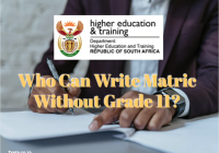 Who Can Write Matric Without Grade 11?